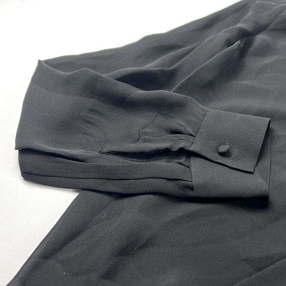 L'AGENCE Rita Drape-Front Silk Blouse - Picture 8 of 11